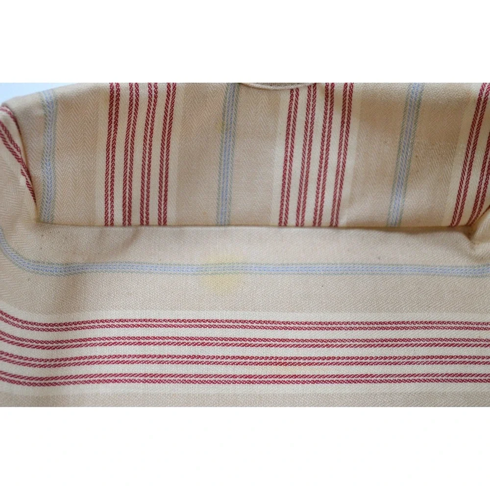 LONGABERGER 2002 Classic Back Porch Basket w/ 2 Protectors & Cloth Liner 13x9.5